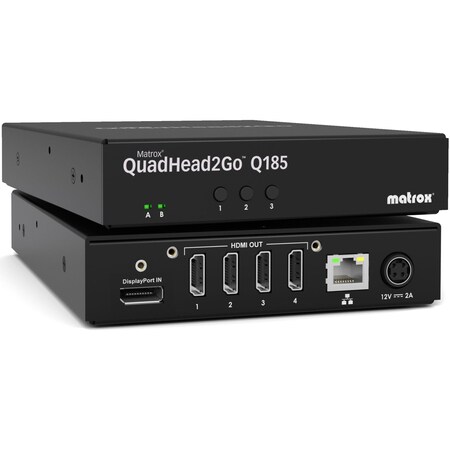 Matrox Graphics Quadhead2Go 4K Video Wall Appliance Featuring 1 X Dp1.2 Input, 4 X Q2G-DP4K